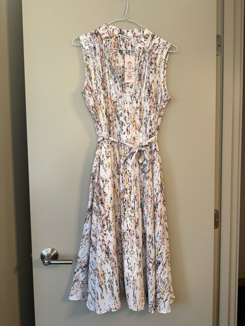 Nanette Lepore White Multicolor Printed Dress Size 6